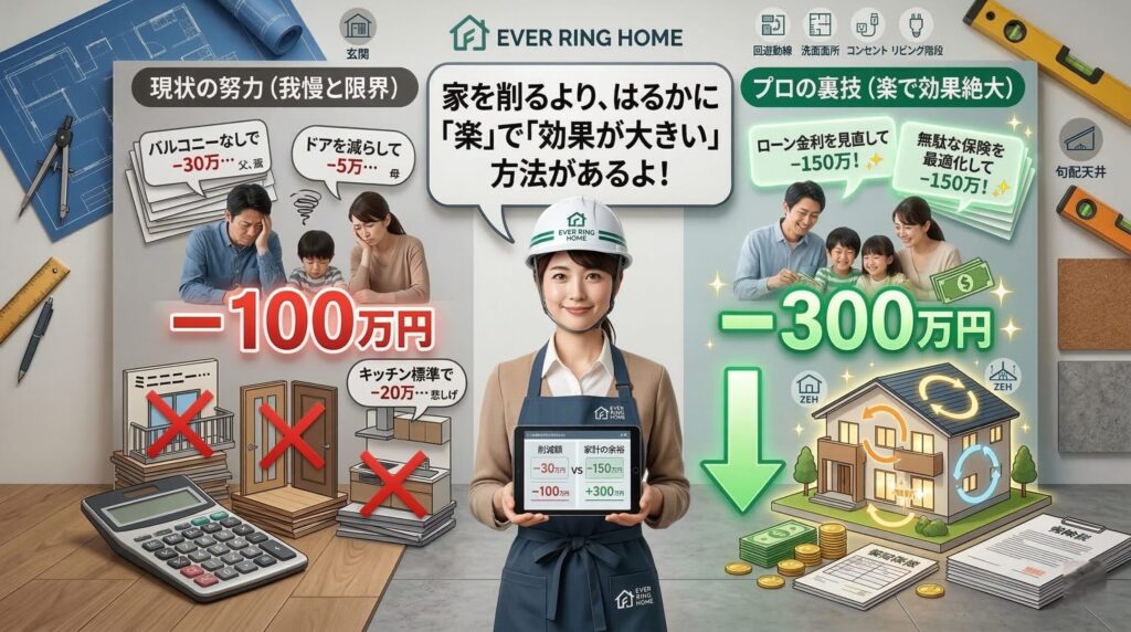 家づくりの総予算を図解したグラフ