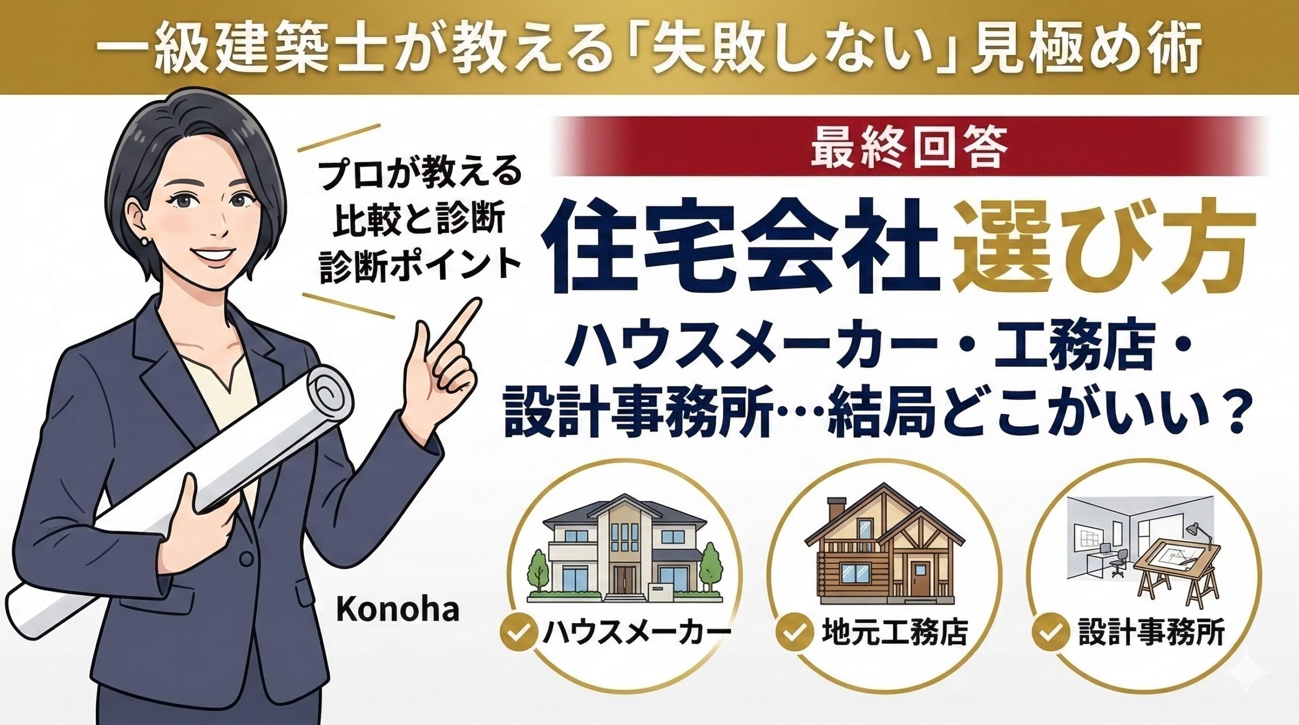 ハウスメーカー・工務店・設計事務所…結局どこがいい？