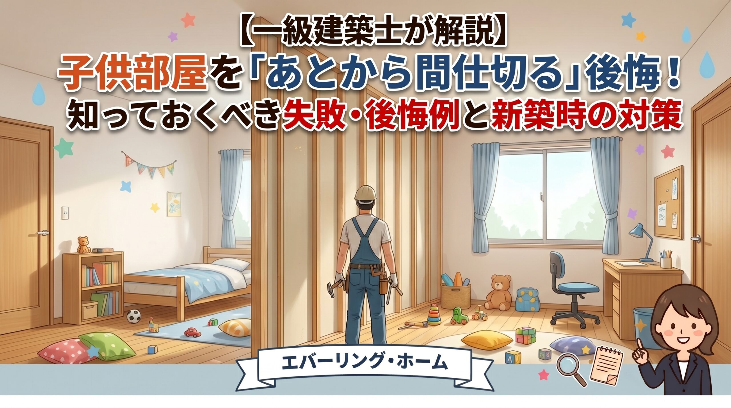 子供部屋の間仕切りどうする？